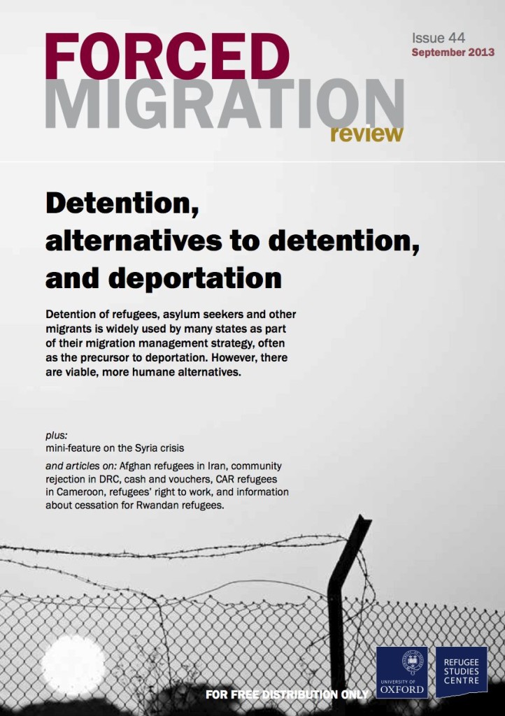 Forced Migration Review: free detention themed edition