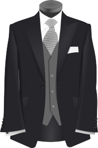 empty groom suit
