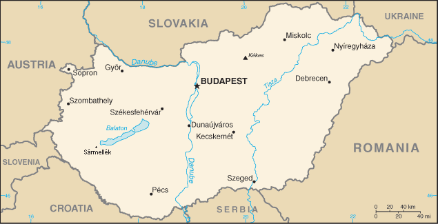 Hungary map