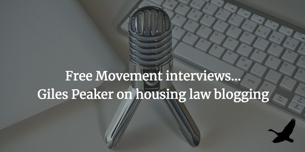 Interview: Giles Peaker on housing law blogging
