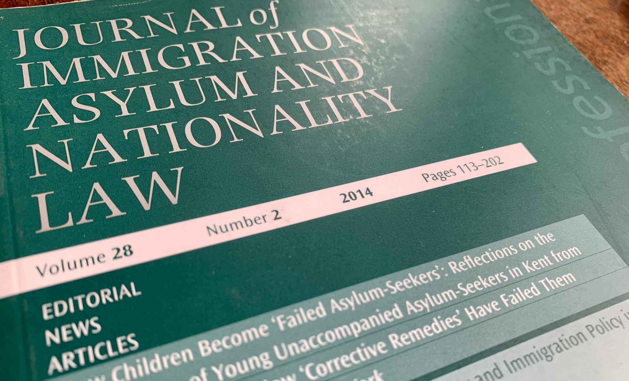 Deputy editor sought for Journal of Immigration, Asylum and Nationality Law