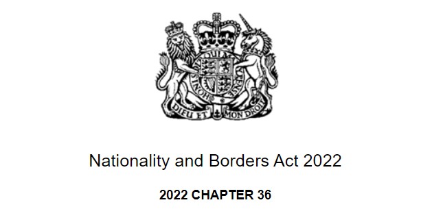 When is the Nationality and Borders Act 2022 coming into force?