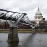 a footbridge across the river