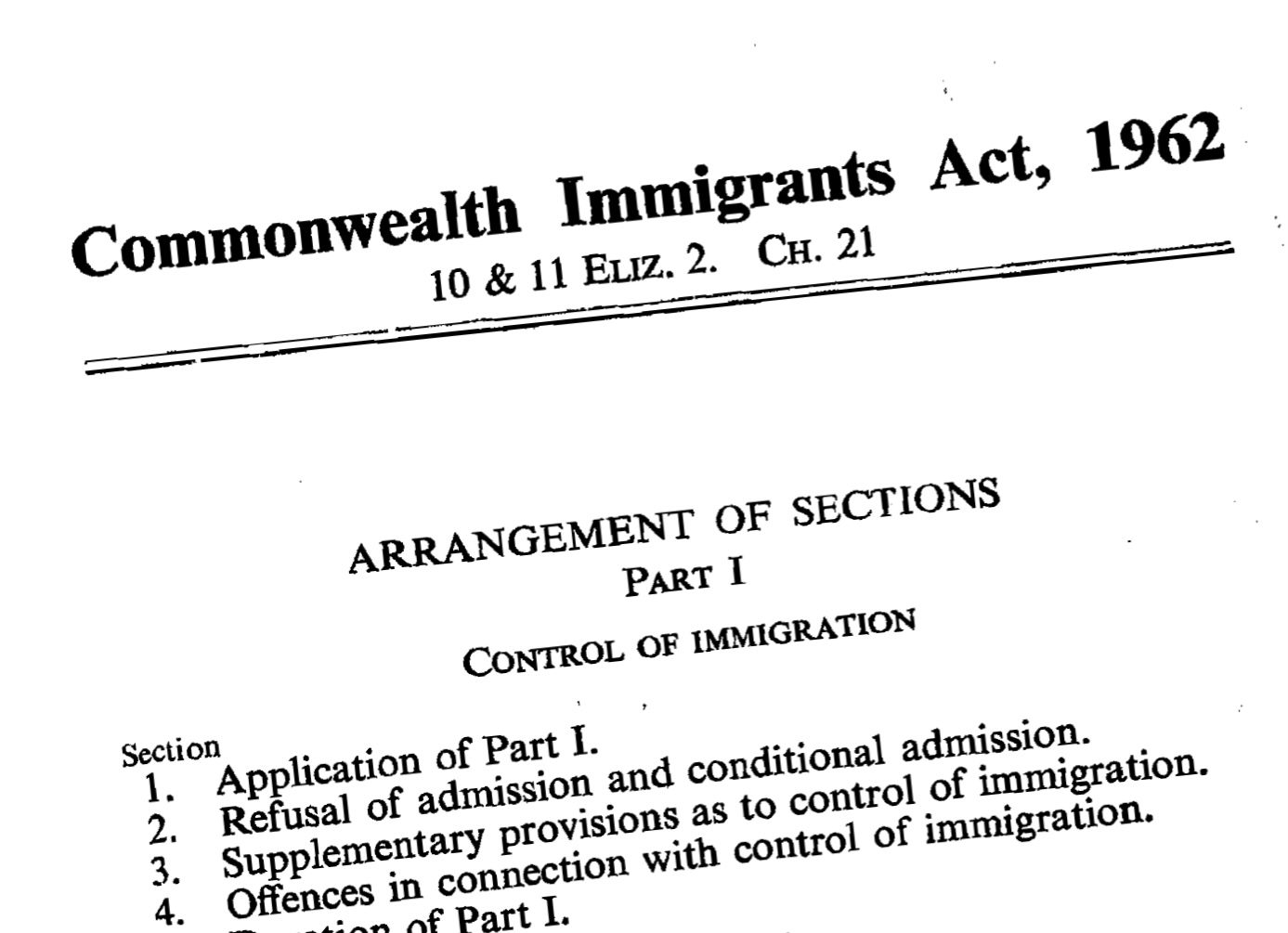 On this day 60 years ago, the first Commonwealth Immigrants Act came into effect