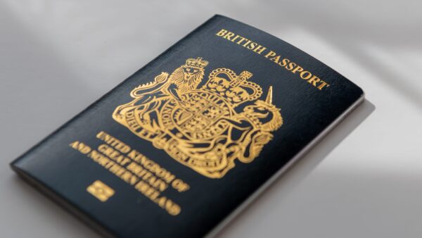 Blue British post-Brexit passport